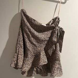 Princess Polly polka dot wrap skirt